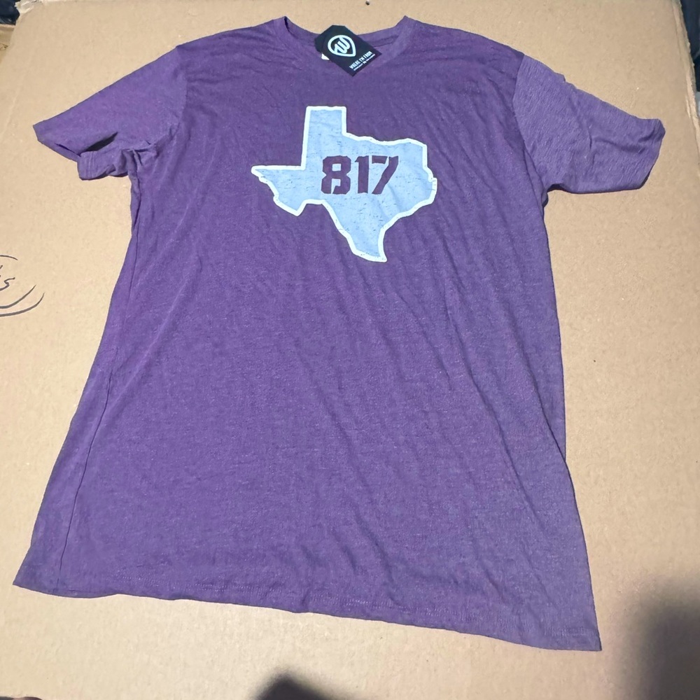 Purple mens Shirt with Texas 817 NWT Super soft!
Where I’m from brand